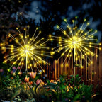 Solar Lights Outdoor Decorative Copper Wire 200 LED Firework Light Waterproof DIY Decorating Yard Garden Patio - Gardening Gifts