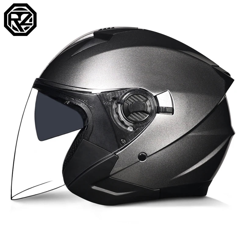 2025 Latest High Quality Motorcycle Helmet Half Covering Dual Lens Cascos para Motos Male Female Couple Capacetes de Moto