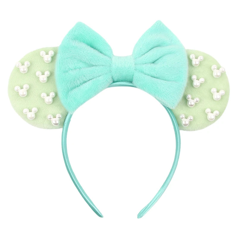 New Trendy Mouse Ears Headband 3.3"Velvet For Girls Soft Bow Hairband Halloween Festival Party Trip DIY Hair Accessories Gifts