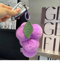 Purple Fluffy Soft Key For Men And Women Chain Rabbit Plush Grape Pendant Grape Car Key Pendant Accessory Wholesale