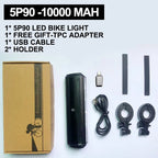 Fivemi 5Led MTB Bicycle Lights 10000MAH Rechargeable Bike Light Flashlight Outdoor Cycling Bike Accessories for Electric Scooter