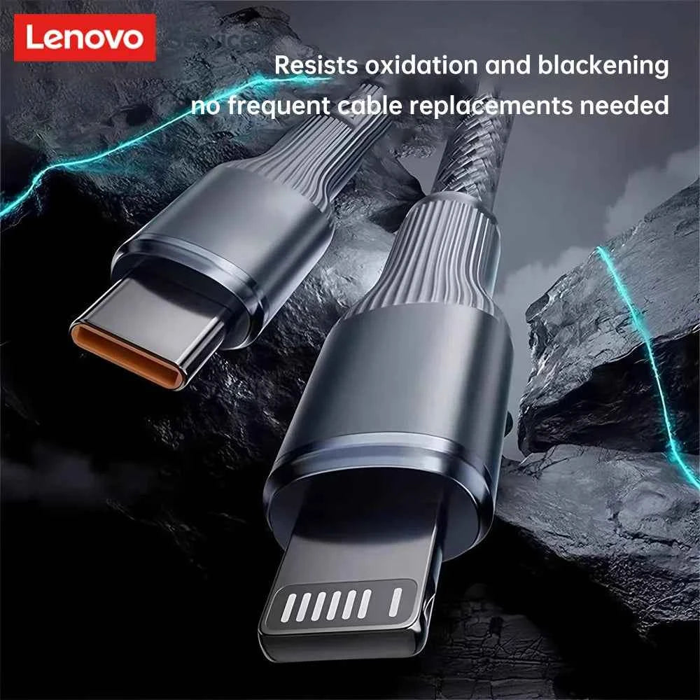 Lenovo 6A 120W 3 in 1 USB Type C Cable Fast Charge Phone Charger Data Cord For iPhone Xiaomi Huawei Quick Charge Micro USB Wire