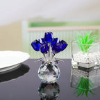 Colourful Rose Bouquet - For Anniversary, Mother's Day, Valentine's Day Crystal Rose Bouquet - Eternal Rose Decorative Gift