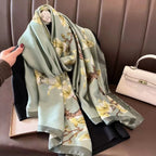 Spring Scarf Women's Luxury Design Polyester Material Smooth Scarf Soft Shawl Beach Scarf