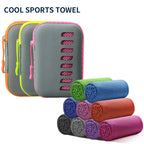 Camping Cooling Towels with EVA Case, Compact & Portable Travel Ice Towel Quick Dry Towels for Sports Gym, Hiking and Yoga