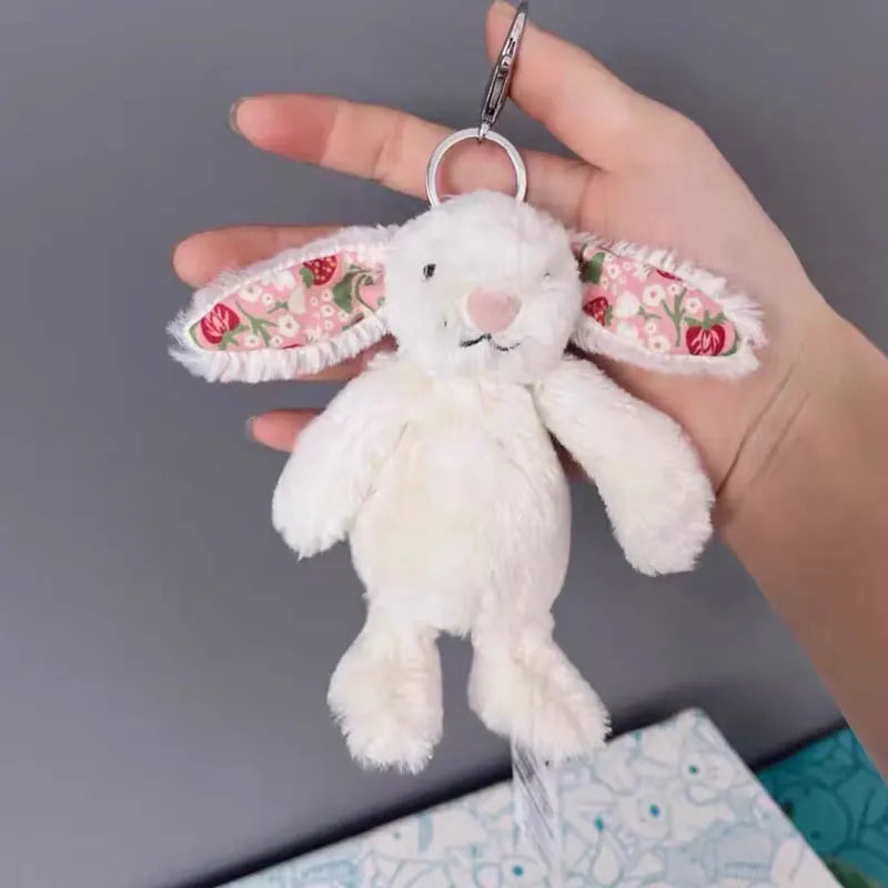 Latest JC Bonnie Rabbit Leopard Print Plush Toy with Tag, Soft Flower Ears, Cartoon Rabbit Doll, Birthday Gift, Home Decor