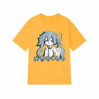 Japanese Y2K Anime Women T-shirt Cotton Loose Streetwear Casual Tees Big Size Short-sleeved Hip-hop Harajuku Tops Women Clothing