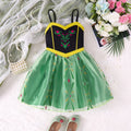 Children Baby Girls Lace Up Sling Summer Dress Princess Sleeveless Suspenders Dresses For 1-10 Years Cool Ventilated Kid Clothes