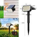LED Solar Spot Lights Outdoor Garden 52 LED Solar Lights Waterproof 3 Modes Landscape Lighting Wall Lamp Garden Yard Tree Lawn