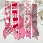5pcs/set Series Silk Satin Scarf Women Cloth Hair Bands Headdress Accessories Lady Scarves Ribbon Neck Ties for Bag Handle