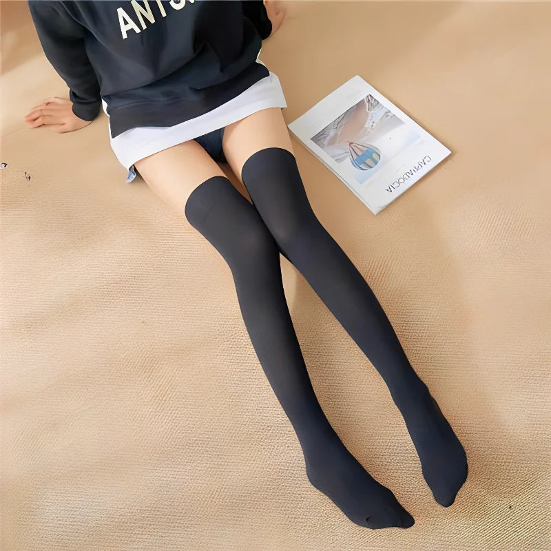 Sexy Black White Color Long Socks Women Over Knee Thigh High The Stockings Lolita Ladies Girls Sock