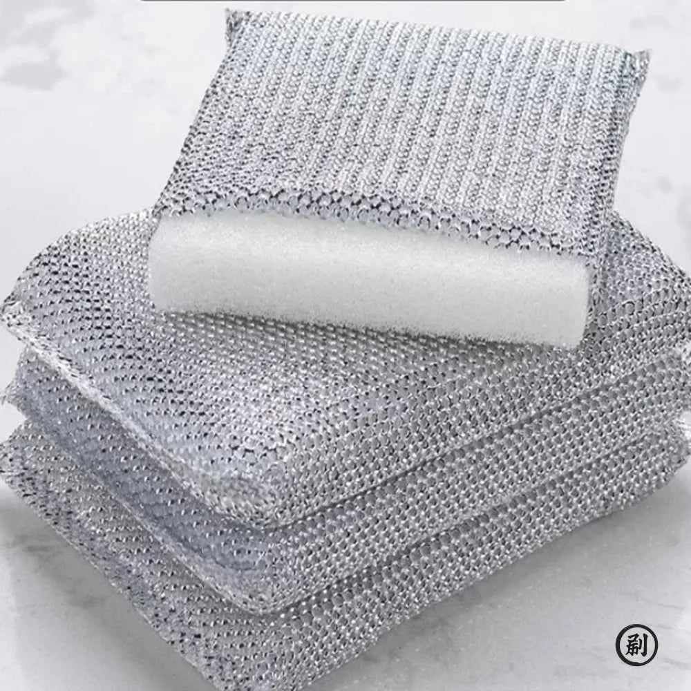 4pcs, Kitchen Dishwashing Sponge, Does Not Hurt Pot Brush Pot Artifact, Household Scratch-free Cleaning Sponge Wipe