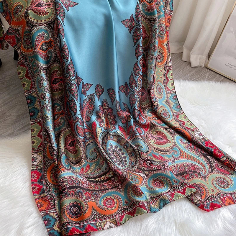 Spring Scarf Women's Luxury Design Polyester Material Smooth Scarf Soft Shawl Beach Scarf