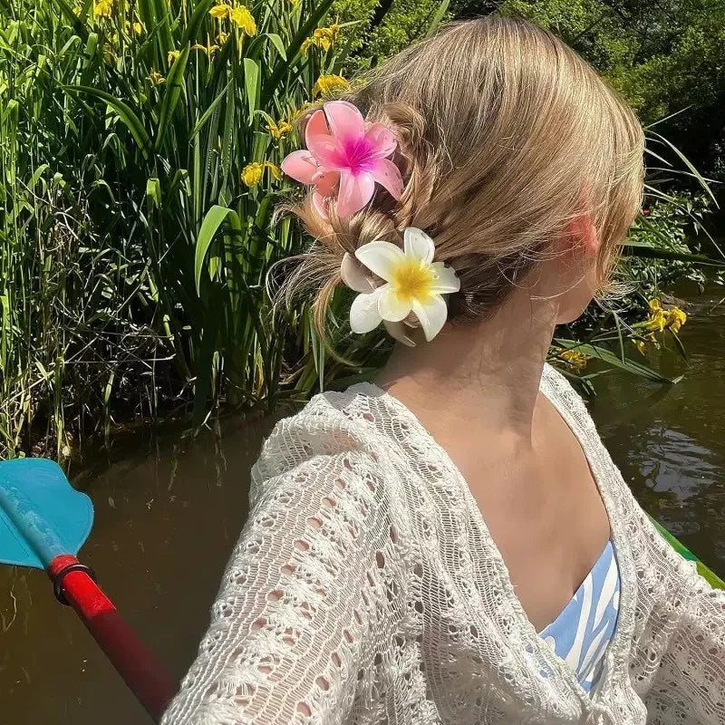 3Pcs/18Pcs Egg Flower Hair Clips Gradient Candy Color Flowers Suitable for Daily Backcombed Ponytail Shark Clip Hair Accessories