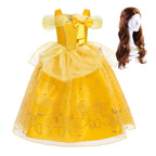 Girls Belle Deluxe Princess Costume – Beauty and Beast Cosplay Dress
