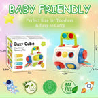 Montessori Busy Cube For Toddlers Baby Learning Educational Toys Gifts 0-3 Year Old Fidget Busy Board Sensory Travel Toys