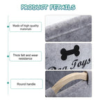 Dog Toy Basket Pet Storage Box Bin Organizer Toys Felt Cat Accessory Container Bins Baskets Accessories Containers Organizing - WTN Essentials 