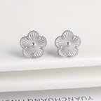Hot Sale Stainless Steel Laser Five Leaf Flower Petal Adjustable Clover Bracelet Classic for Woman Girl Brand Jewelry Party Gift