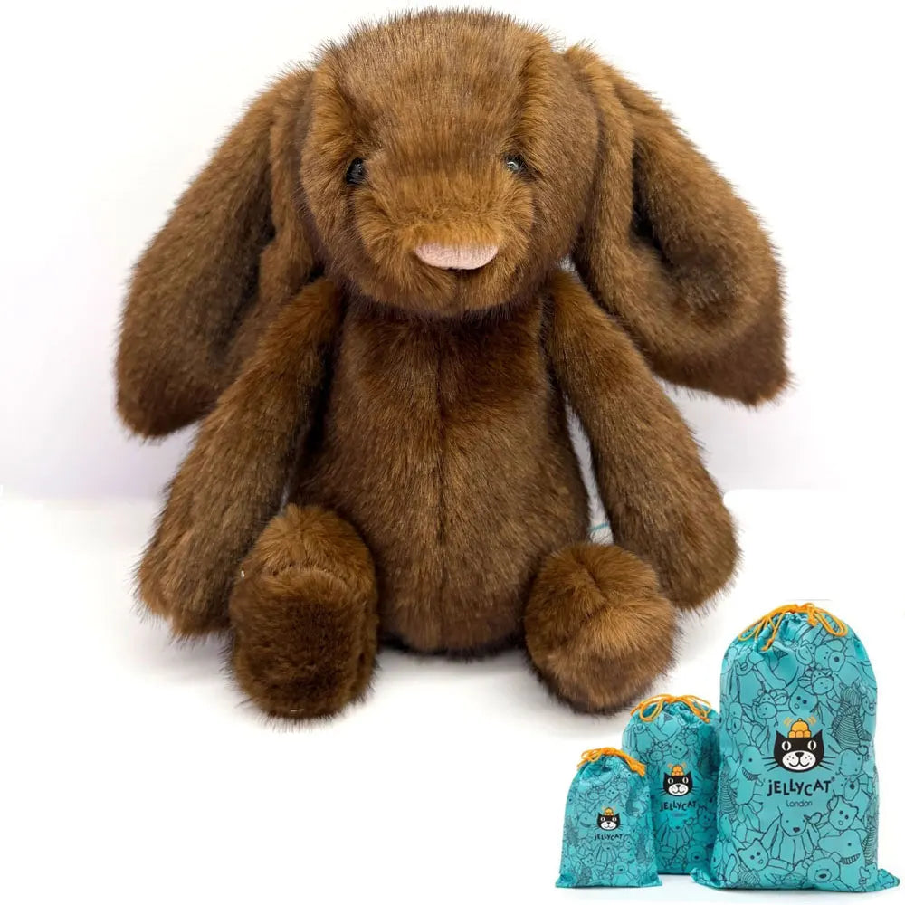 Latest JC Bonnie Rabbit Leopard Print Plush Toy with Tag, Soft Flower Ears, Cartoon Rabbit Doll, Birthday Gift, Home Decor