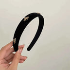 1PC Retro Hair Hoop Temperament Bee Wide Hair Hoop Hairbands For Women Girls French Versatile Fashion Headband Hair Accessories
