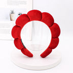 Sponge Spa Headband Velvet Washing Face Wide Padded Headband Skin Care Makeup Removal Shower for Women Girls Hair Accessories