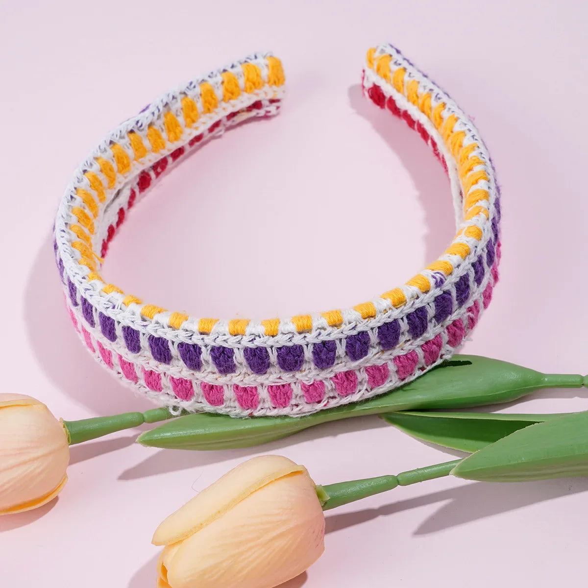 NEW Knitted Headband Bohemian Style Summer Seaside Vacation Handmade Head Band Hair Accessories for Women Girls