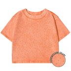 100% Cotton Washed T-Shirts For Women Loose O-Neck Crop Tops Y2k Street Female Clothes Summer Casual Vintage Short Sleeve Tees