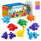 Dinosaur Matching Game – Alphabet & Number Montessori Learning Toy for Kids, Colors, Letters & Numbers Educational Game