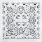 70CM Oversized Hip Hop Amoeba Cashew Cotton Square Bandana Scarf Headband Black Paisley Gifts For Men/Boys/Girls