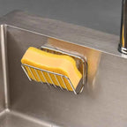 Sponge Holder For Kitchen Sink, Stainless Steel Suction Cup Sponge Caddy Kitchen Supplies Wall Mounted Sink Kitchen Organizer