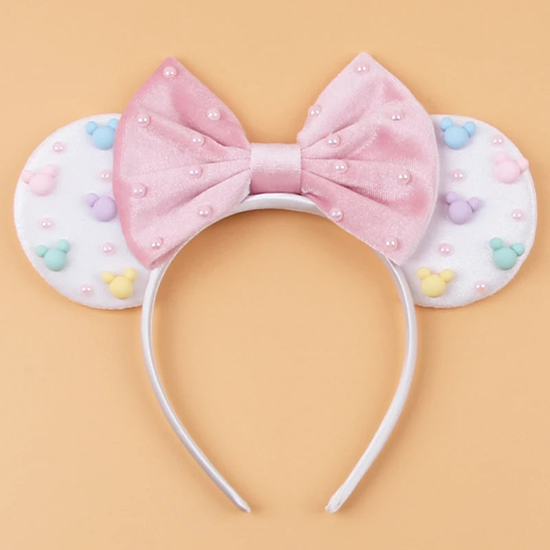 2026 Women 3.3" Velvet Mouse Ear Headband For Girls Soft Butterfly Knot Headband Halloween Party Christmas Hair Accessories