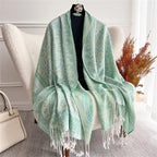 Bohemian Autumn Scarf Cashmere Women Jacquard Pashmina Design Floral Female Thick Blanket Soft Bufanda Warm Shawl Poncho Stole