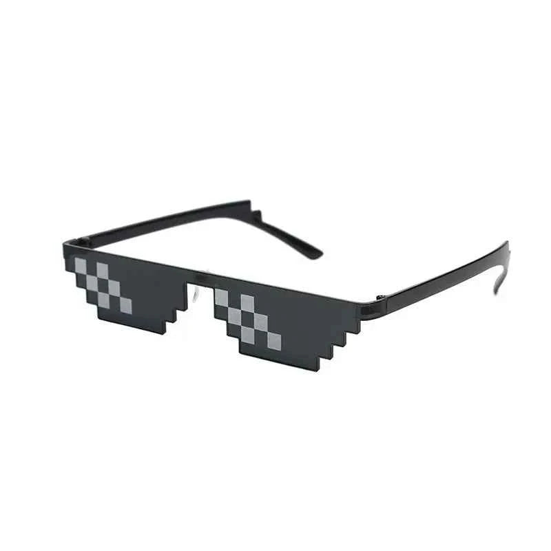 Mosaic Sunglasses Cool Party Vintage Shades Eyewear For Men Pixelated Sunglasses Funny Women Glasses