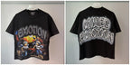New MIXED-EMOTION Rhinestone cartoon printed pattern 100% cotton Men Women T-shirt Loose casual Shinning Diamond Tees Oversized Top