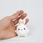 Cute Rabbit Crochet Keychain Handmade Bunny Bag Charm