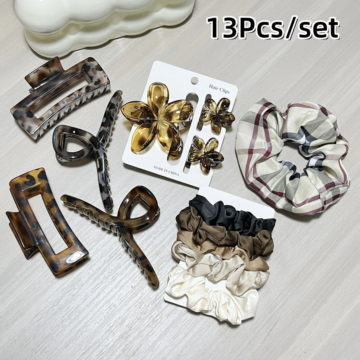 3Pcs/18Pcs Egg Flower Hair Clips Gradient Candy Color Flowers Suitable for Daily Backcombed Ponytail Shark Clip Hair Accessories