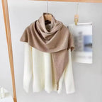 Autumn&Winter NEW Women's Neck Wrap Wool Blended Triangular Shawl Female Thickened Knitted Warm Shoulder