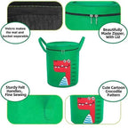 Cartoon Animal Storage Baskets Large Capacity Foldable Toy Organizer Bin with Lid for Kids Room Home Nursery Organization