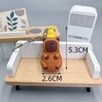 Creative Cute Capybara Keychains For Car Keychain Anime Cartoon Capibala Pendant  Women Doll Keyring Charm Holiday Gifts Jewelry