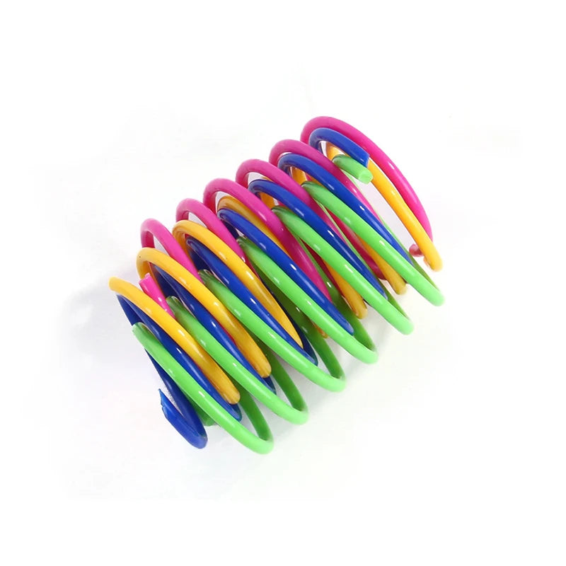 Kitten Cat Toys Wide Durable Heavy Gauge Cat Spring Toy Colorful Springs Cat Pet Toy Coil Spiral Springs 4/8/16/20pcs - WTN Essentials 