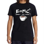Summer Men T-shirt Cotton Blend Casual Funny Energy=Milk+Coffee Print Men Cool Loose O-neck Tops For Men Short Sleeve Male Tees