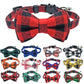 Pet Breakaway Cat Collar Bow Tie & Bell – Christmas Plaid