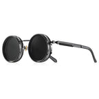 CRIXALIS Polarized Round Sunglasses ND9 Adjustable Dimming Men Women Retro Punk Men's Fishing Eyeglasses Outdoor Shades UV400