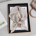1pcs 70*70cm Women's Square Scarf Soft Satin Floral Print Wrap Foulard Neckerchief Bandannas Hair Skinny Tie Hijab Shawls