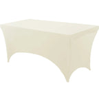 Spandex Tablecloth Tight Fitted Washable and Wrinkle Resistant Stretch Rectangular Patio Table Cover for Event Wedding Parties
