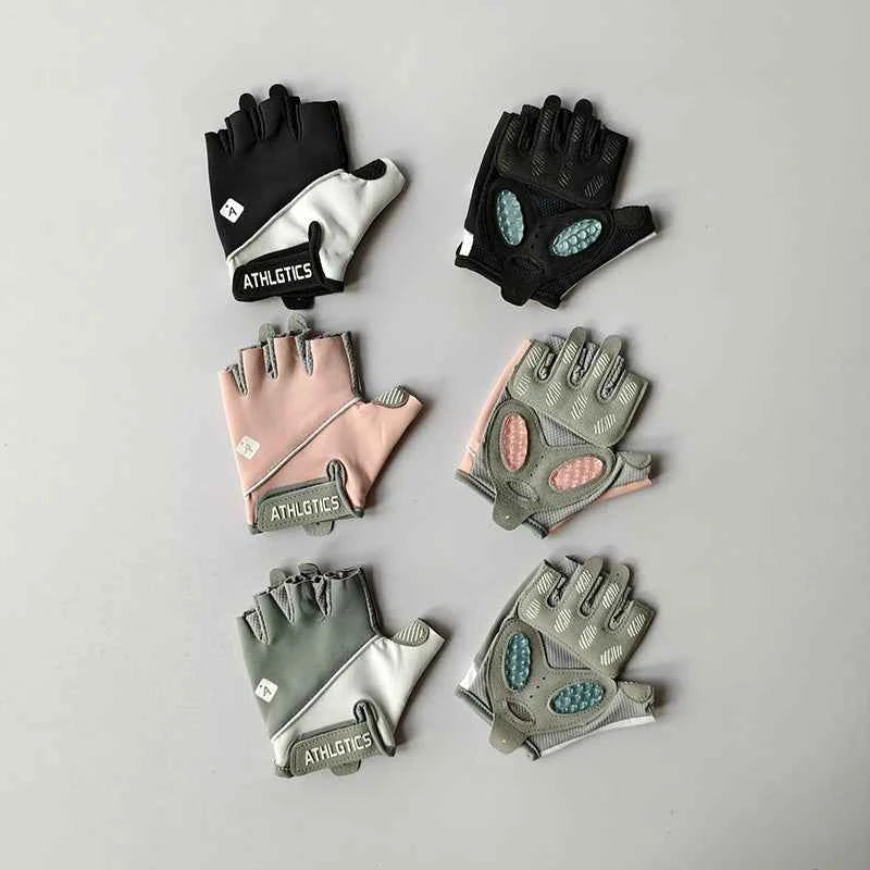 Fitness Women's Half Finger Gloves Anti Cocoon, Outdoor Cycling Anti Slip Exercise Equipment Iron Roller Skipping Rope