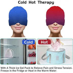 Gel Ice Headache Migraine Relief Hat Cold Compress Therapy Cap Ice Head Wrap Pack Eye Mask For Pressure Relieve Pain Ice Hat