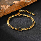 Stylish Men's Chain Bracelet,Hip Hop Stainless Steel Cuban Chain Wristband,Jewelry Gift for Father Son Husband BBF