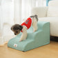 Pet 2/3 Step Stairs Ramp – Soft Memory Foam Dog & Cat Ladder | Removable & Washable Training Pet Ramp