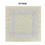 70CM Oversized Hip Hop Amoeba Cashew Cotton Square Bandana Scarf Headband Black Paisley Gifts For Men/Boys/Girls